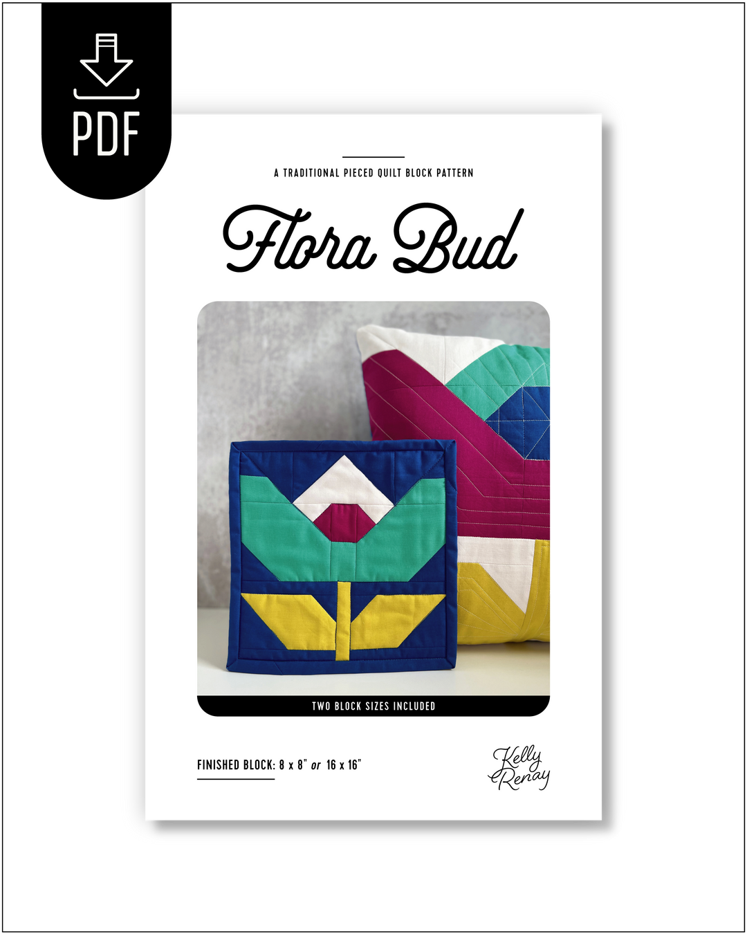 Flora Bud Quilt Block Pattern Cover