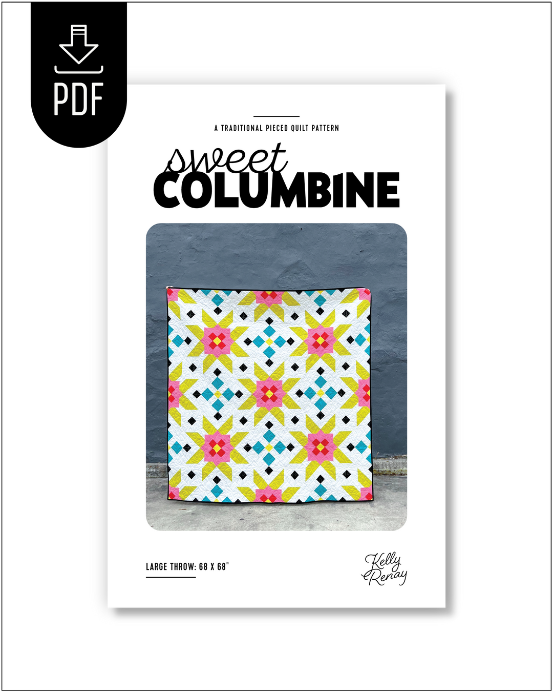 Sweet Columbine Quilt Pattern Cover