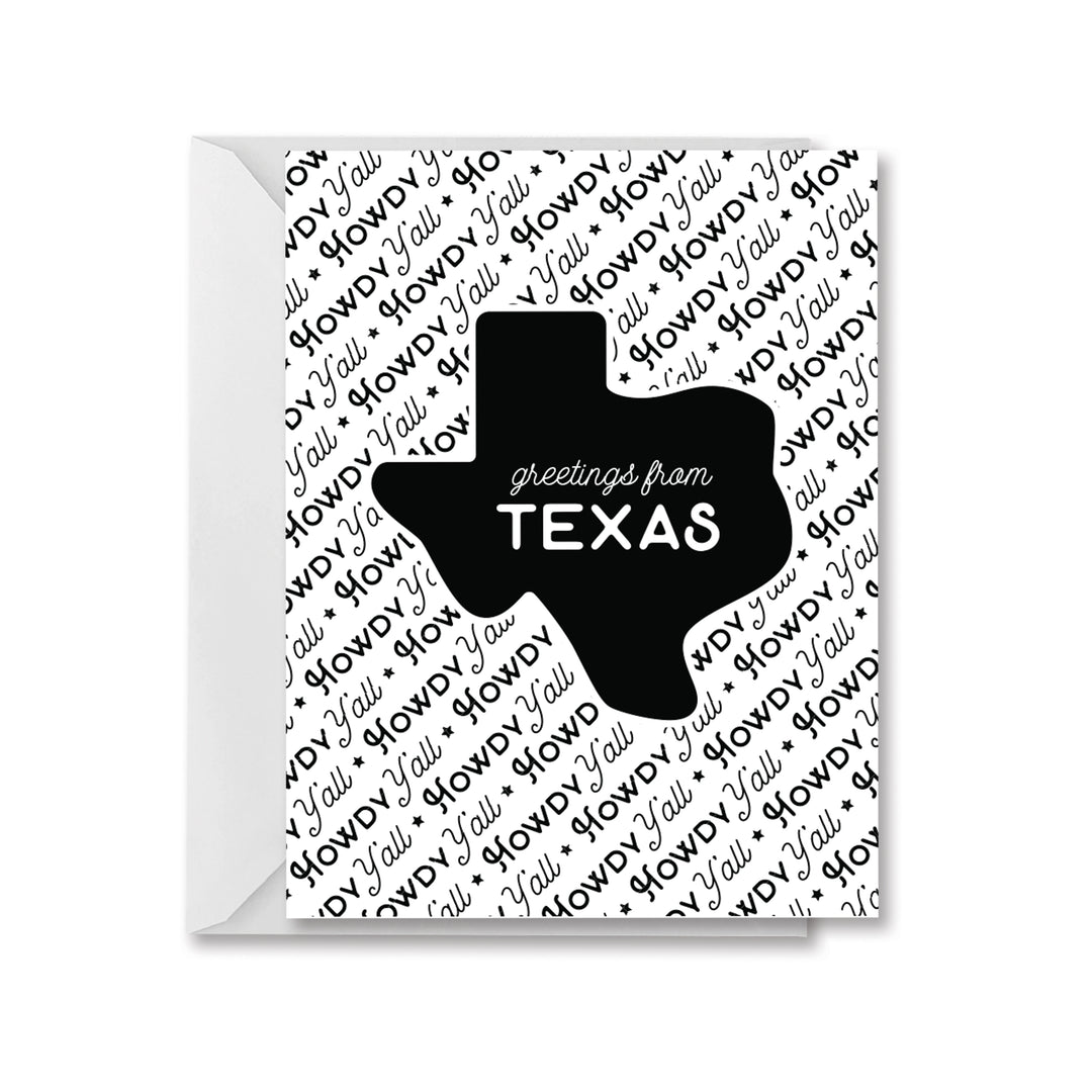 Greetings from Texas greeting card