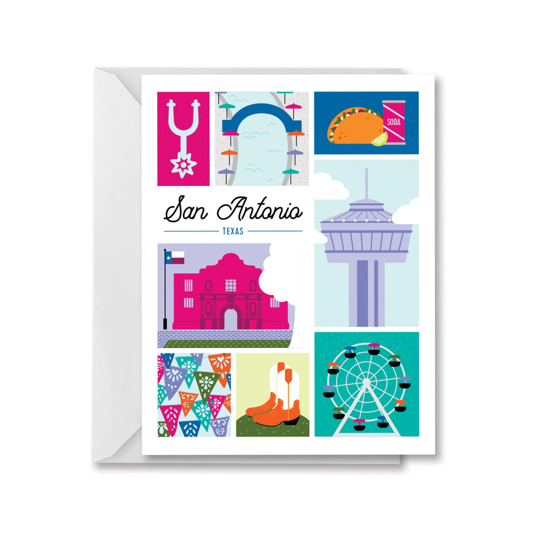 San Antonio Texas Greeting Card by Kelly Renay