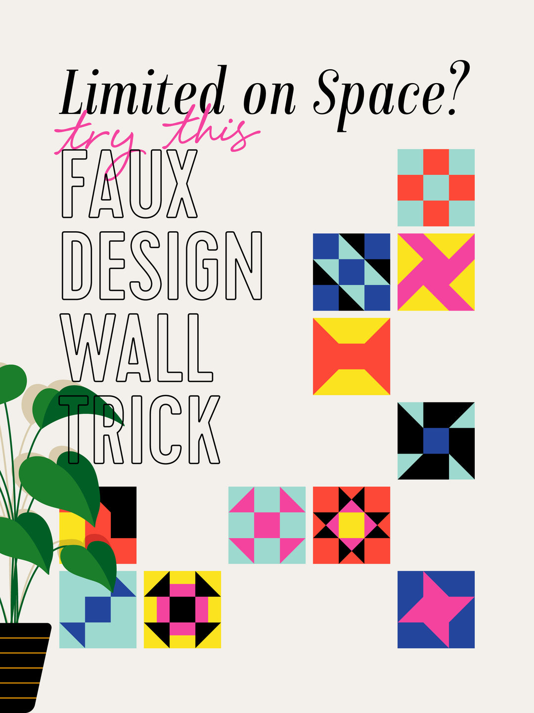 Limited Space? try this, Faux design wall trick blog post