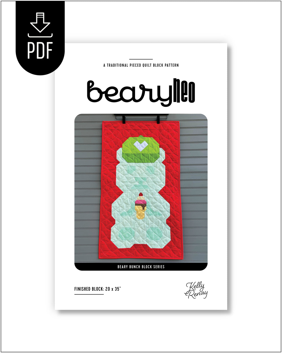 A PDF quilt block pattern cover for &
