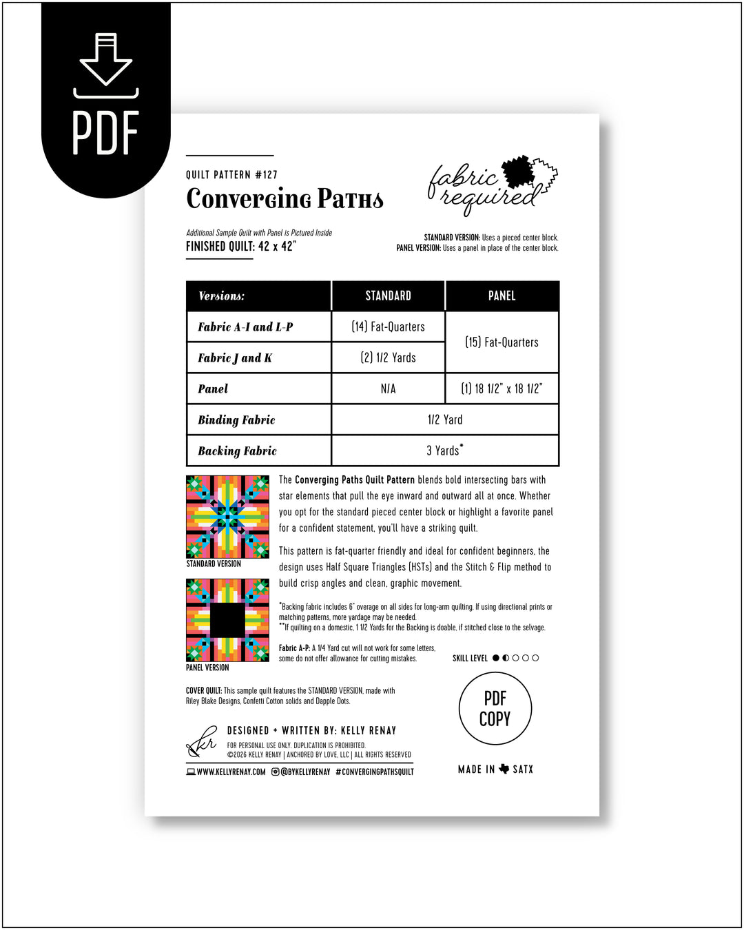 Quilt pattern, &