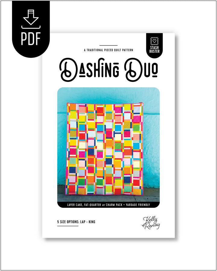 Dashing Duo Quilt Pattern - PDF