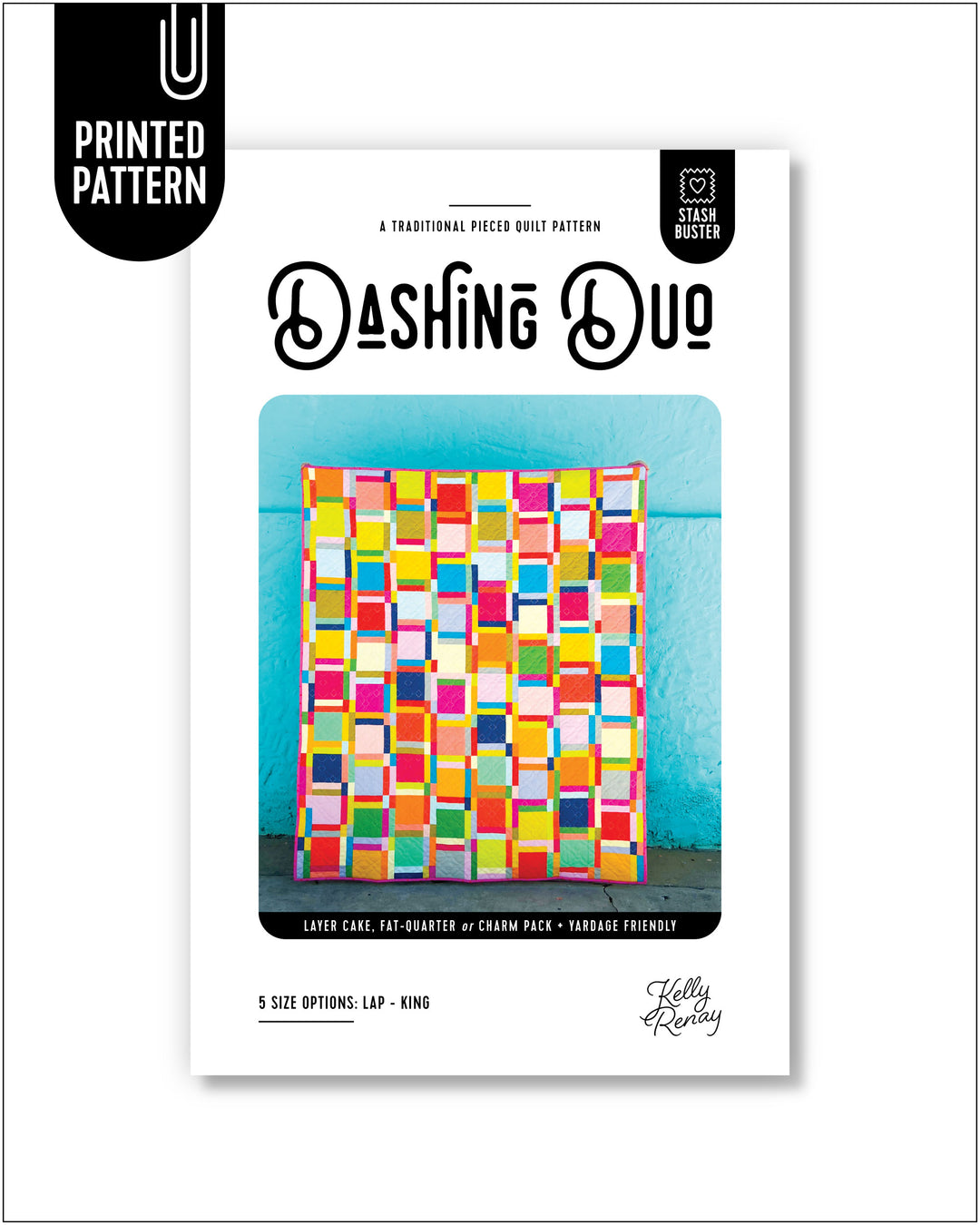 Dashing Duo quilt pattern cover by Kelly Renay