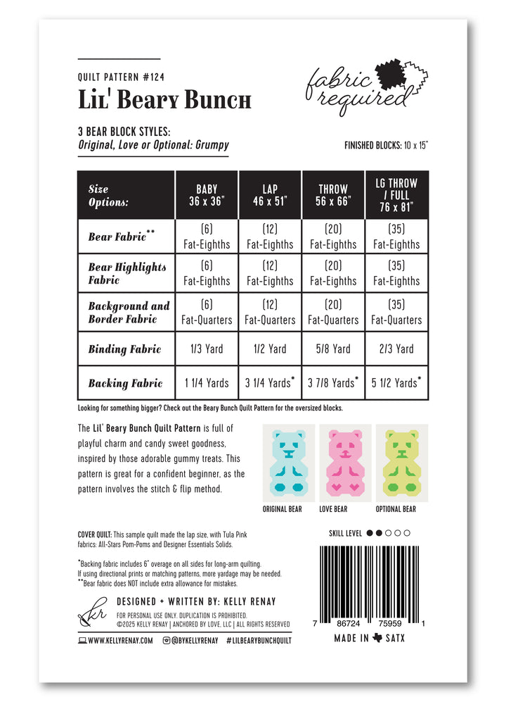 Pattern sheet for &
