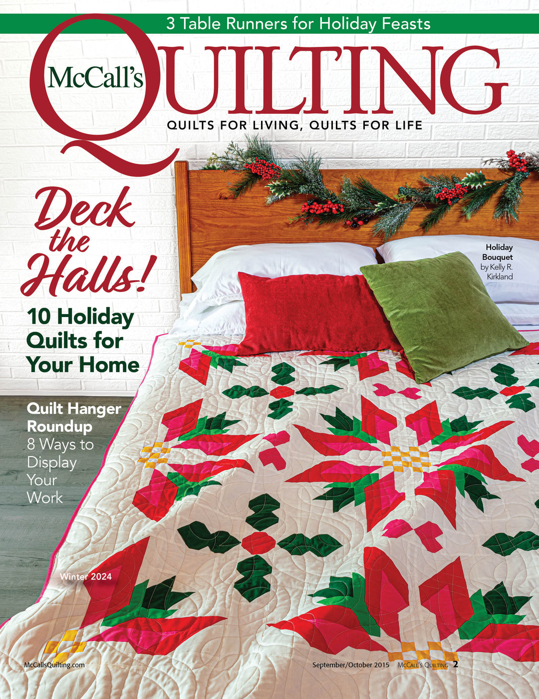 Holiday Bouquet Handmade Quilt featured by McCall's Magazine