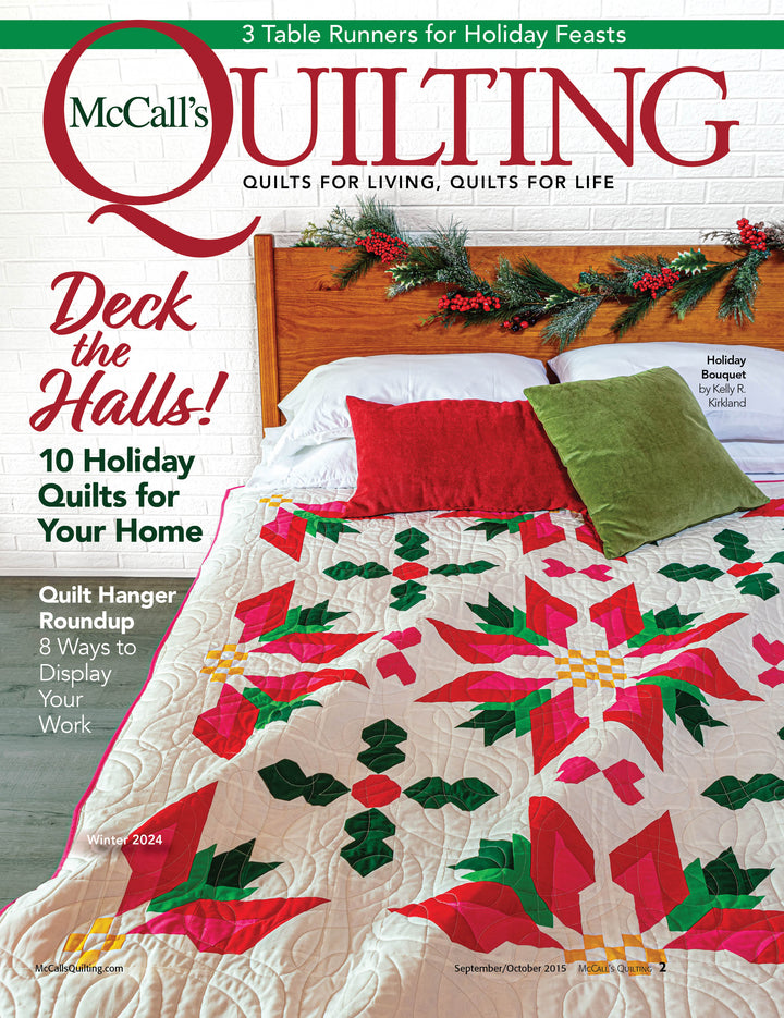 Holiday Bouquet Handmade Quilt featured by McCall's Magazine