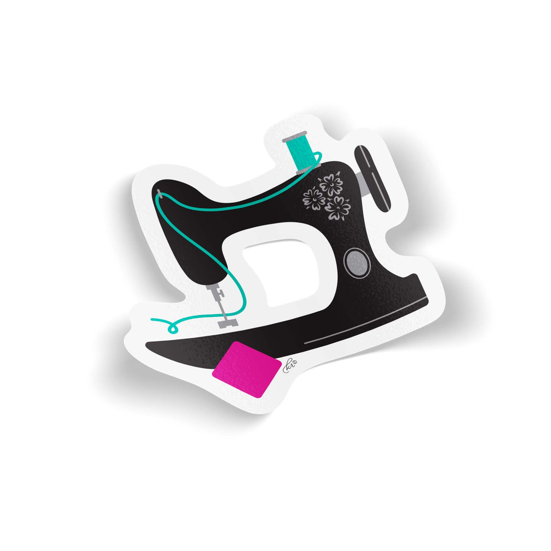 Sewing Machine Plug Sticker Black Sewing Machine Sticker – Kelly Renay