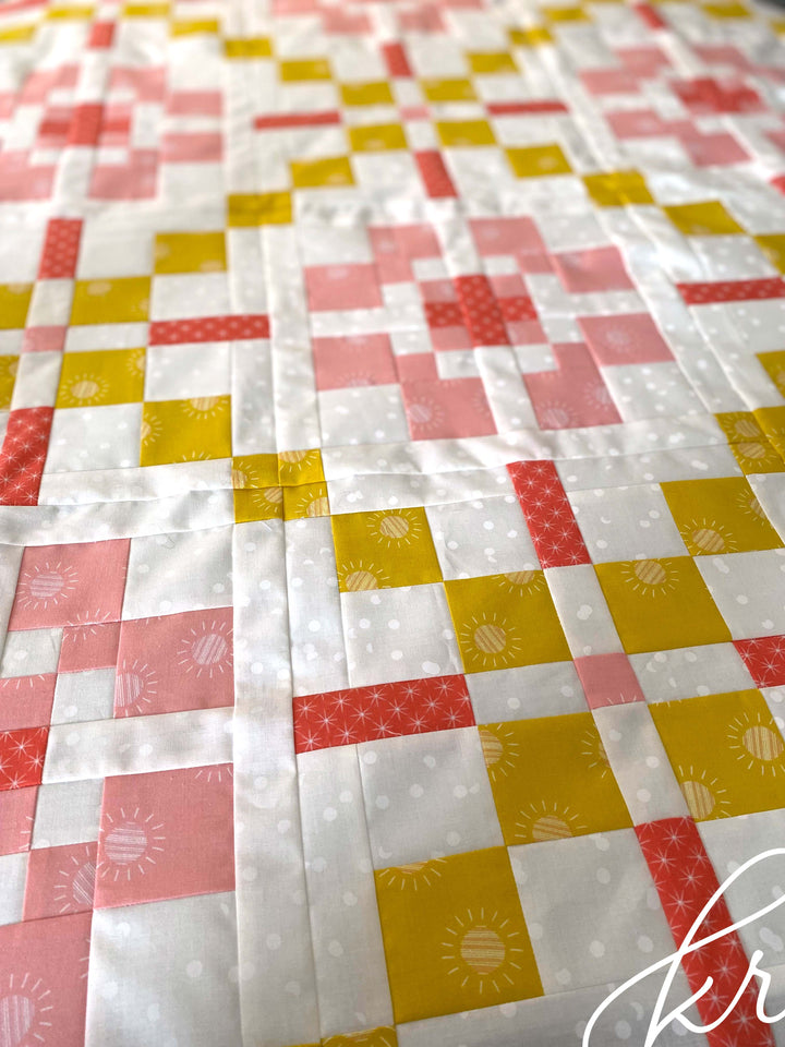Nanette Quilt Pattern - baby size sunset