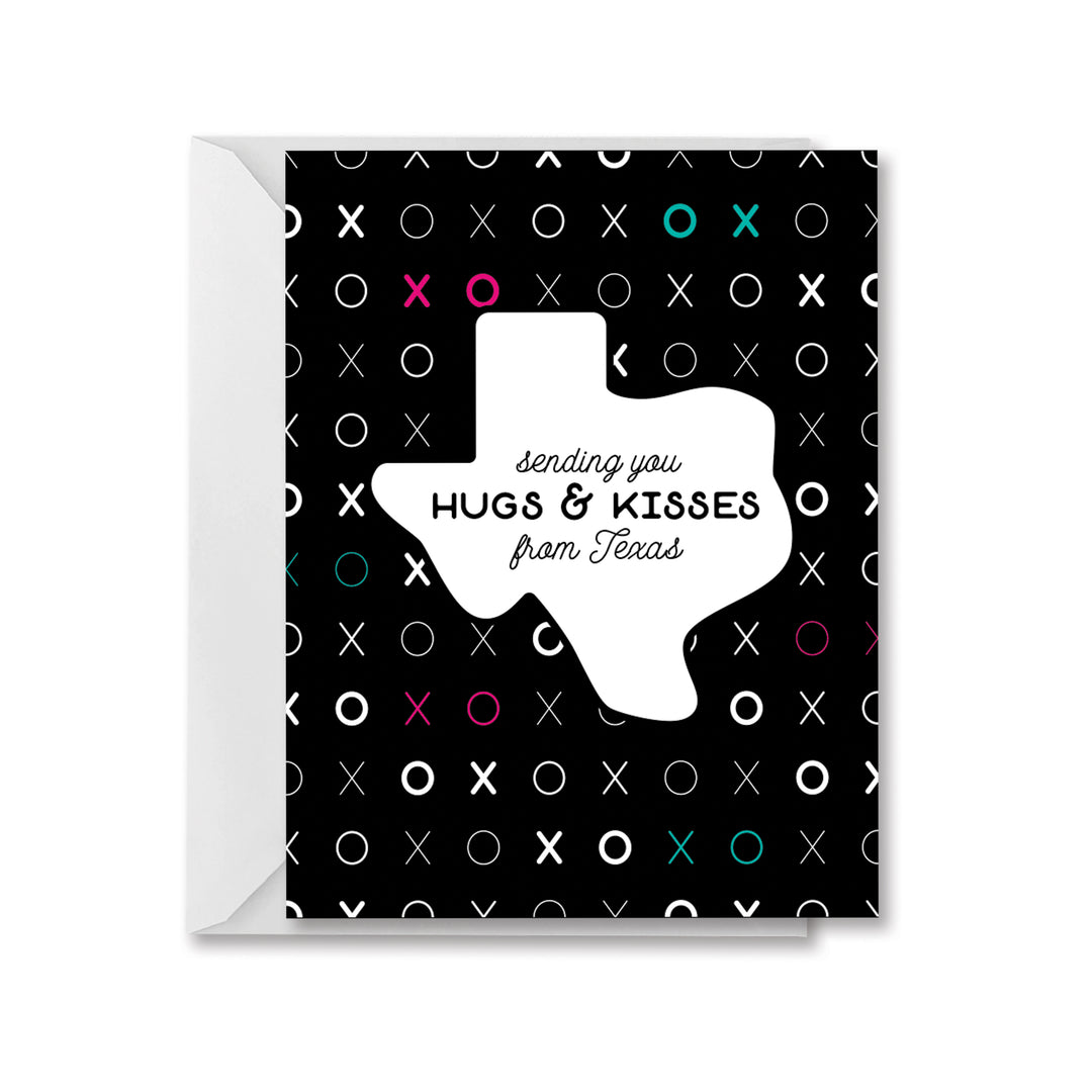 Sending you Hugs and Kisses from Texas Greeting Card