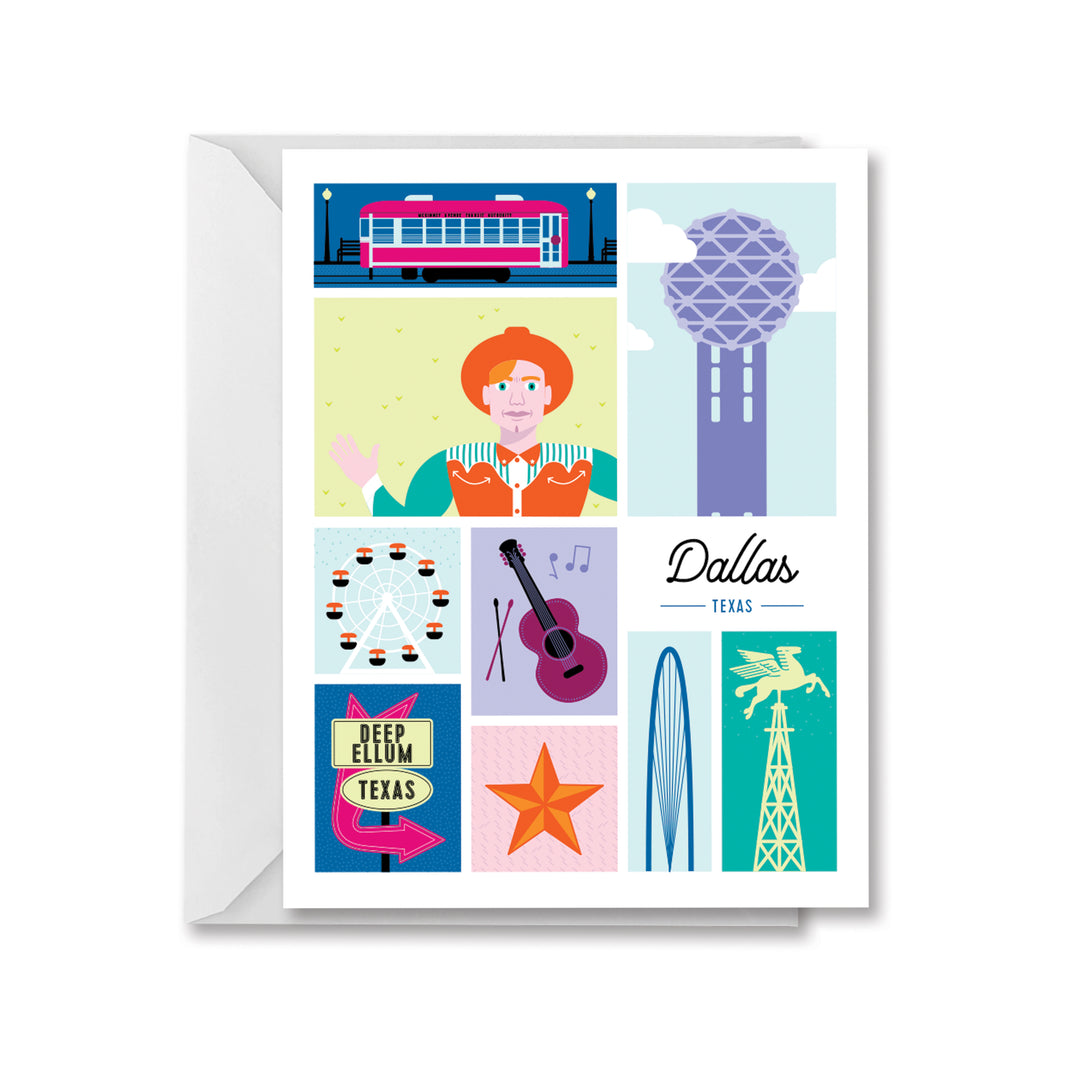 Dallas Texas Greeting Card by Kelly Renay