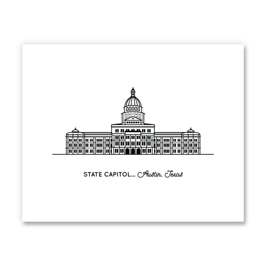 Texas Capitol Building Art Print