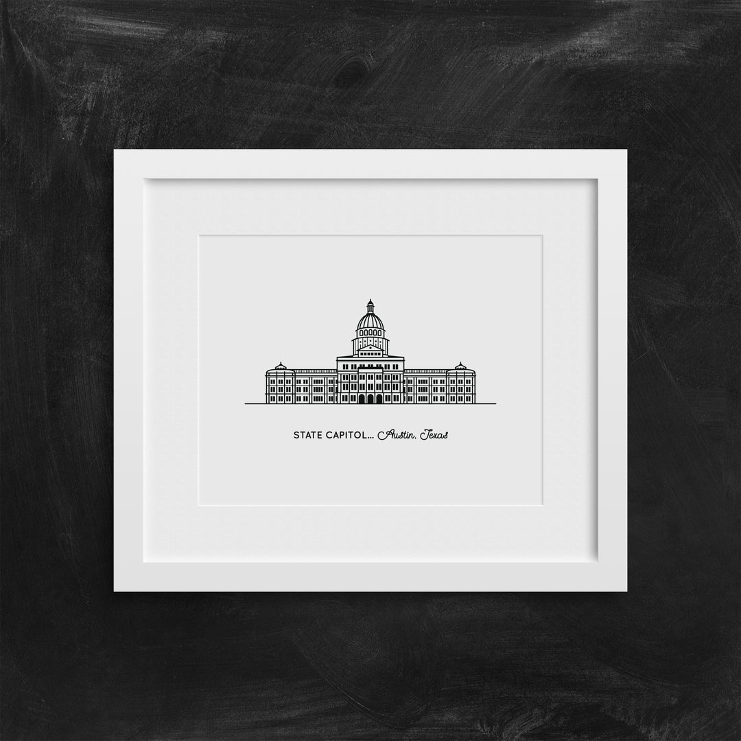 Texas Capitol Building Art Print