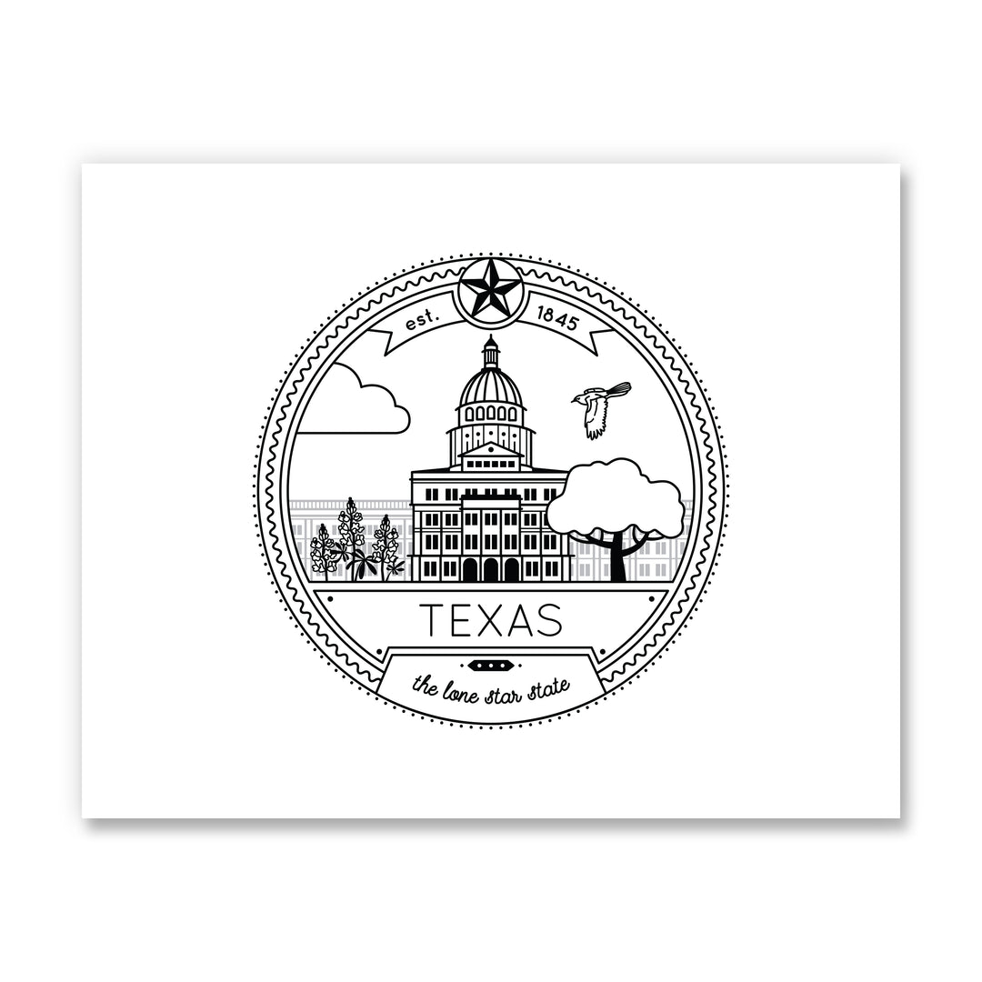 Texas Seal Art Print
