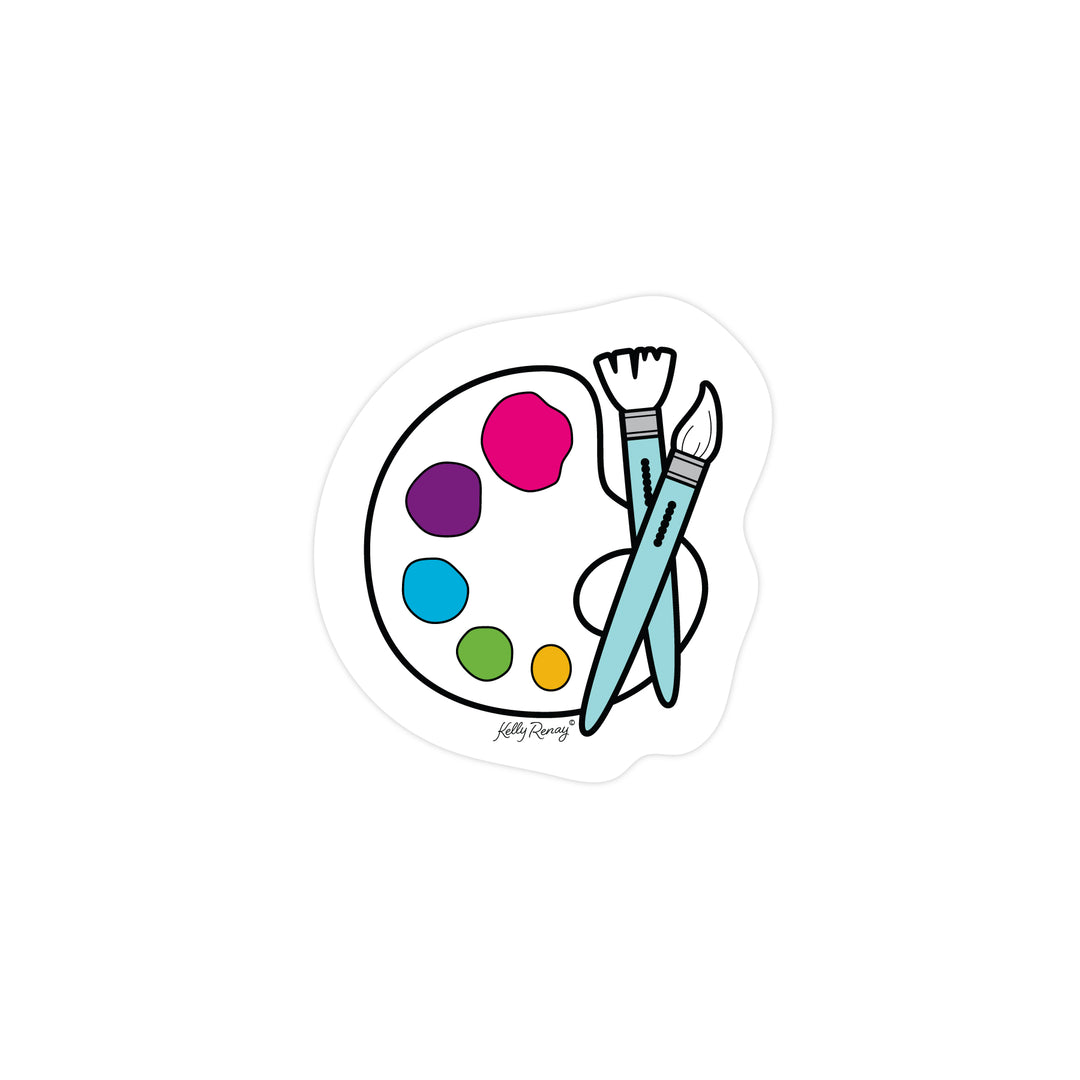 painters palette sticker